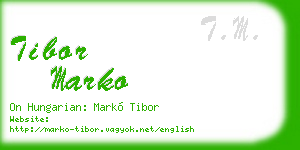 tibor marko business card